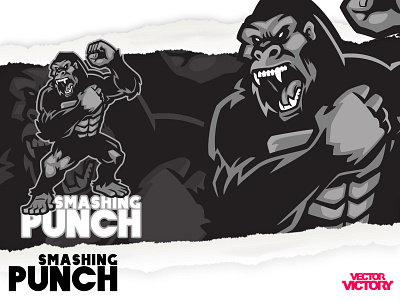 SMASHING PUNCH ESPORTS LOGO adobeillustator cartoon character design dribbble game illustration logo mascot sports logo