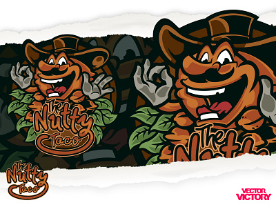 THE NUTTY TACO FSTFOOD MASCOT adobeillustator cartoon character characterdesign dribbble graphic design illustration logo mascot mexican tacos