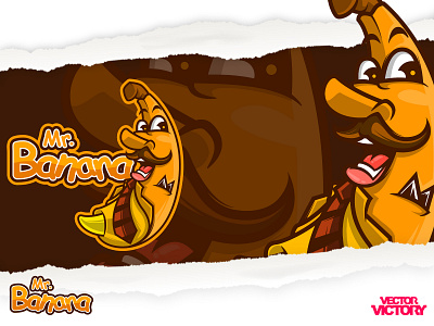 MR BANANA MASCOT adobeillustator banana cartoon character culinary food foodtruck illustration logo mascot