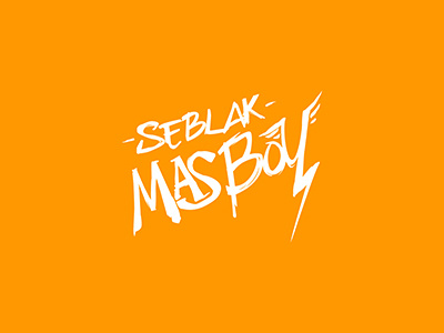 seblak mas boy logo cartoon food illustration lettering logo mascot restaurant street