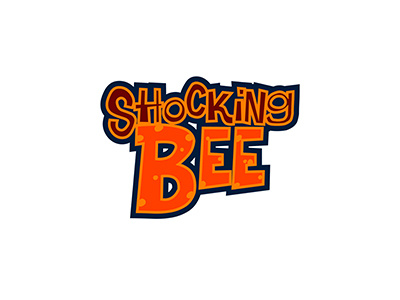 shocking bee android cartoon game illustration logo mascot