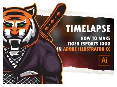 timelapse esports tiger logo adobeillustator cartoon cartoon illustration character design dribbble esportslogo game illustration logo mascot sports logo tiger timelapse vector