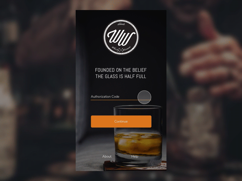 Daily UI #001 - Sign Up animation app dailyui ios login principle signup ui ux whisky