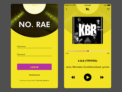 Daily UI #009 - Music Player app dailyui korean music song