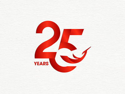 25 years anniversary logo concept branding design logo