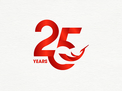 25 years anniversary logo concept