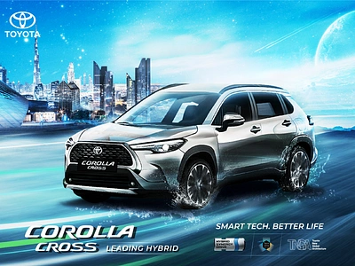 Corolla Cross 2020 A New Journey ads brand car print design