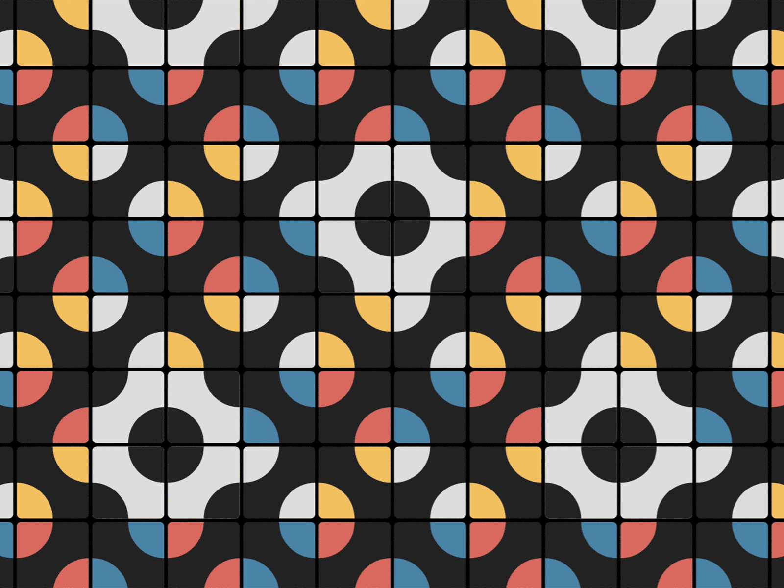 Tile animation geometric pattern tile