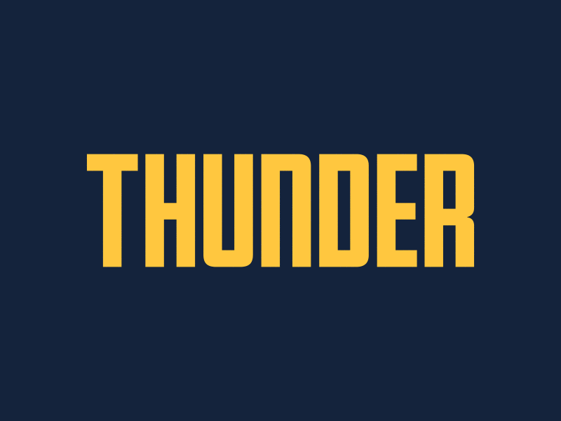 THUNDER animation text thunder