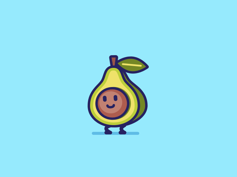 Dancing avocado animation avocado illustration