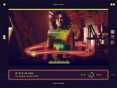 shine on glitch music player syd barrett ui ux