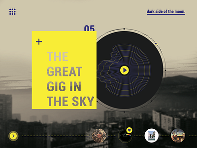 The Great Gig in the Sky music album music player pinkfloyd ui ux ui ux design uidesign