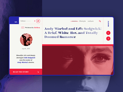 Edie Sedgwick andy warhol edie sedgwick magazine online magazine pop art ui ui ux ux