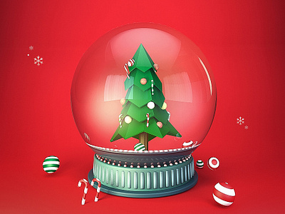 2018 C4D Merry Christmas c4d cinema 4d oc octanerender