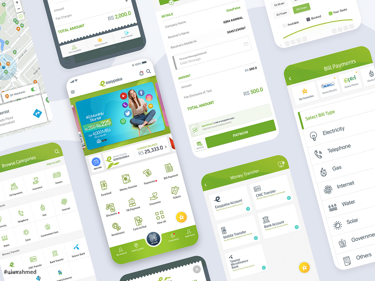 Easypaisa App New UI UX 2018 by Ahmed Hassan on Dribbble