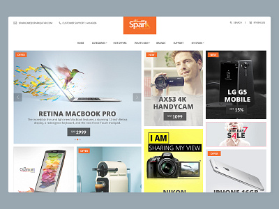 Spark Electronics Website clean design e commerce electronics mobileapp online product search shop spark store ui uidesign uiuxahmed ux uxdesign web website