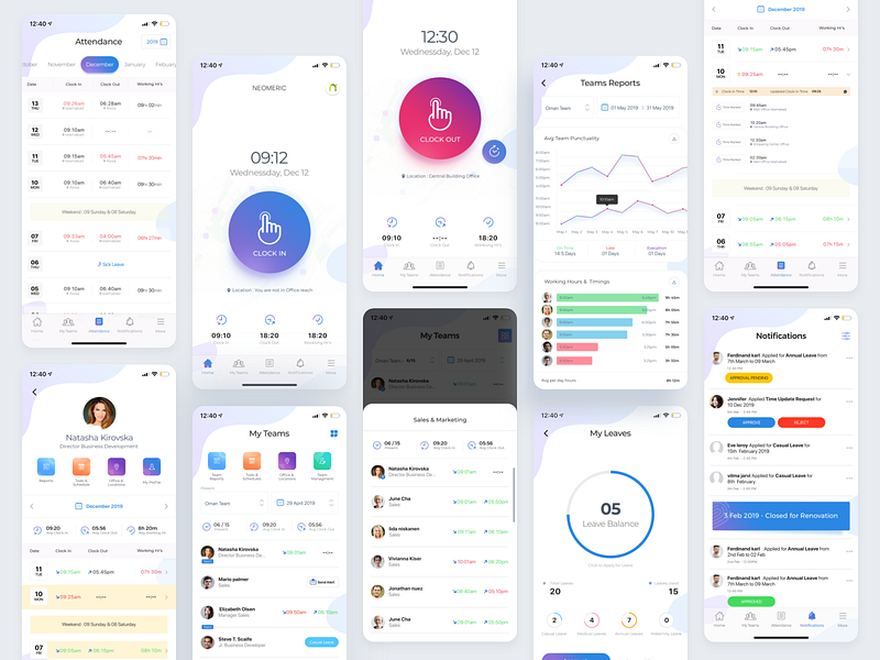 Nock - Smart Attendance Tracking App by Ahmed Hassan on Dribbble