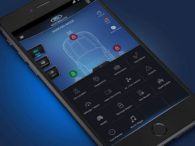 Car Control App Drawar app art car concept controling dashboard econceptions iphone management