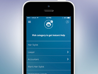 Prompto UI app application clean dashboard helping home iphone list prompto