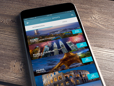 Tripedia Famous Spots app booking dashboard econceptions expedia flight iphone notifications travel tripeida ui