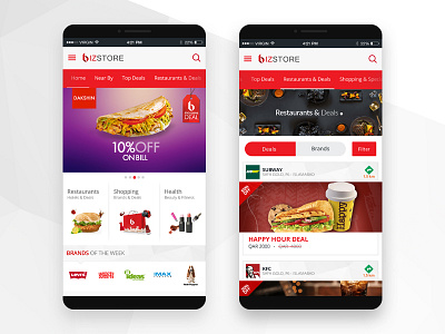Bizstore V1 app application arabic bizstore deals econceptions fashion food iphone restaurants shopping
