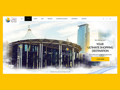 City Center Doha Website design home page ui web website