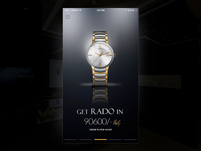 Rado Watch Offer app iphone nizam watch offer ui watch