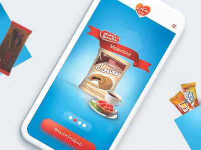 Biscomisr Iphone Preview banner biskit food landingpage marketing me2ahmedhassan mobile preview onepage products web website