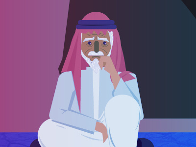 The fear of what tomorrow could bring ... arab character design color palette old