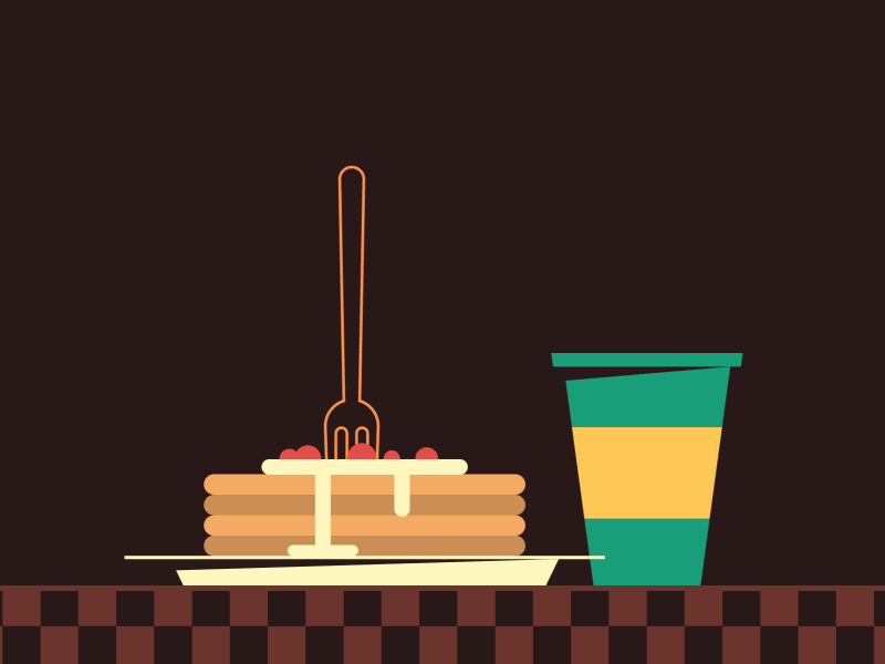 QSR android bodymovin burger drinks food ios lemonade lottie pancakes svg web