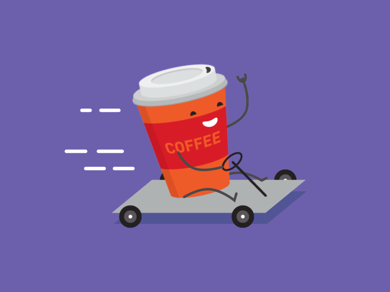 Coffee after effects animation car coffee gif illustrator motion