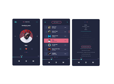 Music Player UI Exploration design illustration music music app ui ux