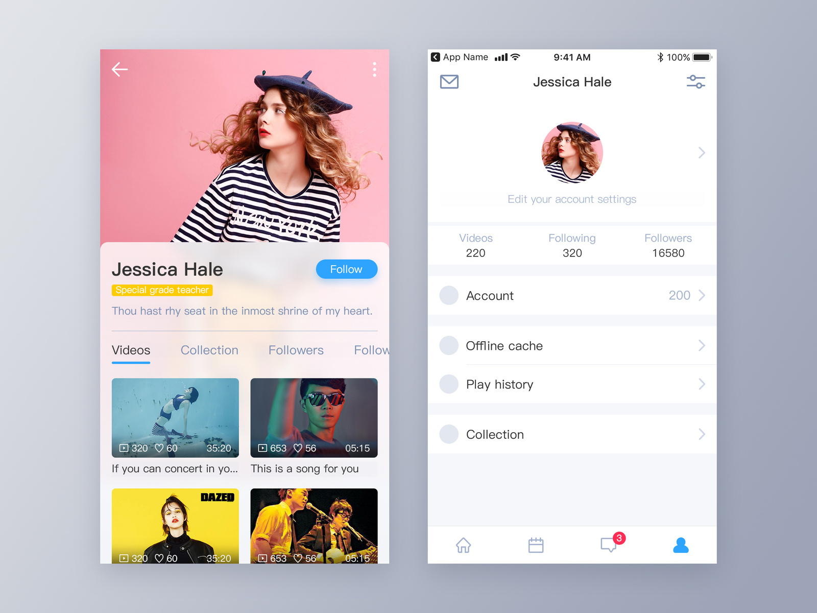 Personal homepage by John_Yu on Dribbble