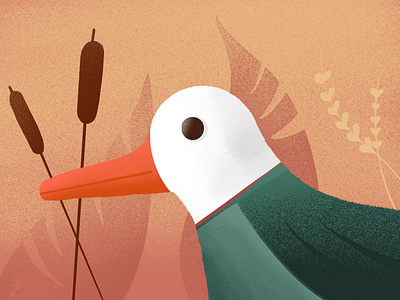 Autumn Duck autumn duck illustration procreate