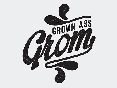 Grom apparel brand design lettering logo print typography