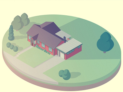 Parents House house illustration isometric