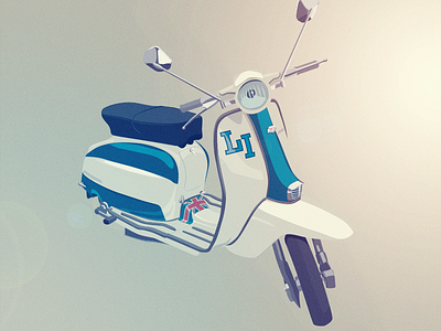 Lambretta illustration lambretta mod scooter