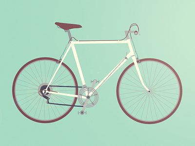 Bike bicycle bike crescent illustration racer retro