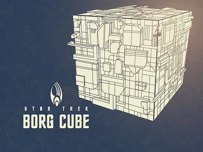 Borg Cube borg borg cube illustration star trek