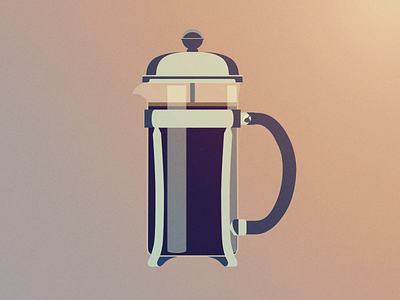 Time for presso coffee coffee maker illustration percolator press