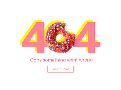404 page 008 404 daily design donut interaction interface page screen ui visual