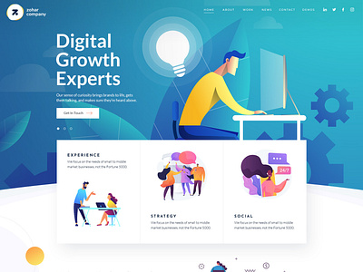 Zohar - Multi-Purpose Elementor WordPress Theme business consulting corporate illustration landing theme ui webdesign website wordpress