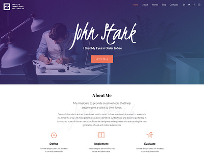 Zpholio – Freelancer Portfolio WordPress Theme!