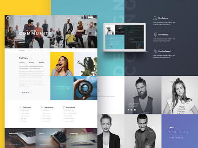 Circles 5 - Pages agency circles clean grid layout template theme