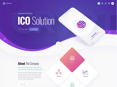 CRYPTO - ICO and Cryptocurrency Theme.