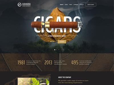 HAVANA - Cigars&Tobacco Theme business cigars corporate dark psd theme tobacco