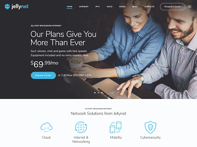 JellyNet - IPTV Internet Provider Theme. agency business clean consulting corporate creative internet iptv landing provider theme web webdesign website wordpress