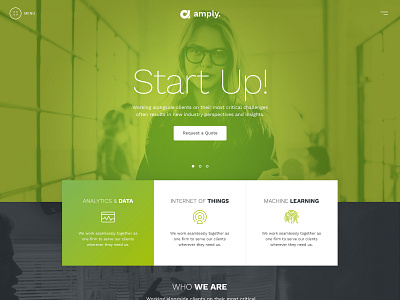 Amply - Startup Corporate Theme. agency business clean corporate grid landing portfolio startup theme ui web webdesign website