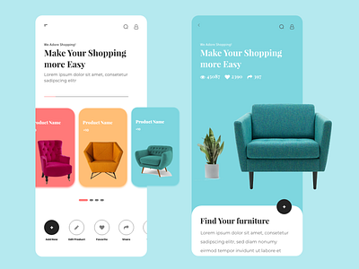 Furniture UI app design ui ux web website