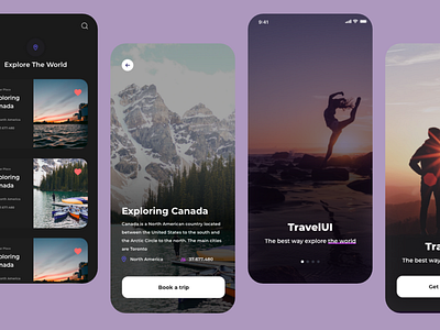 Travel mobile Ui adobexd design graphic designer traveling ui ux uidesign uxdesign